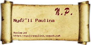 Nyúli Paulina névjegykártya